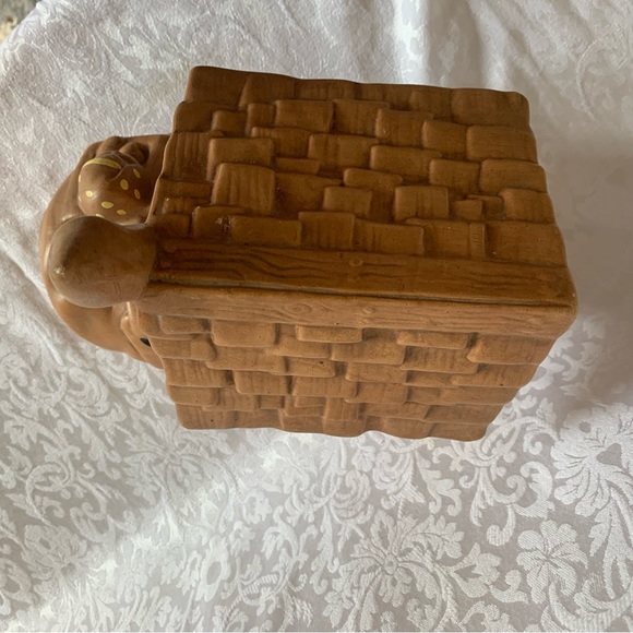 VTG Twin Winton Ceramic Cookie Jar Brown Boot Nursery Rhyme Granny Farmhouse - Picture 5 of 9